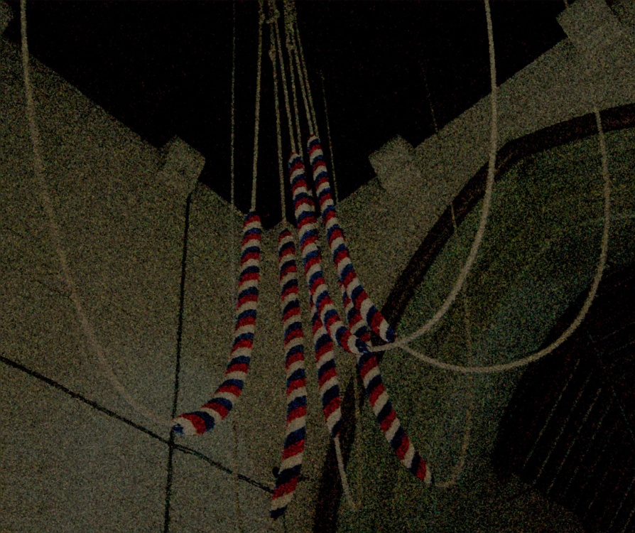 Bell ropes, Steeple Claydon church, Bucks