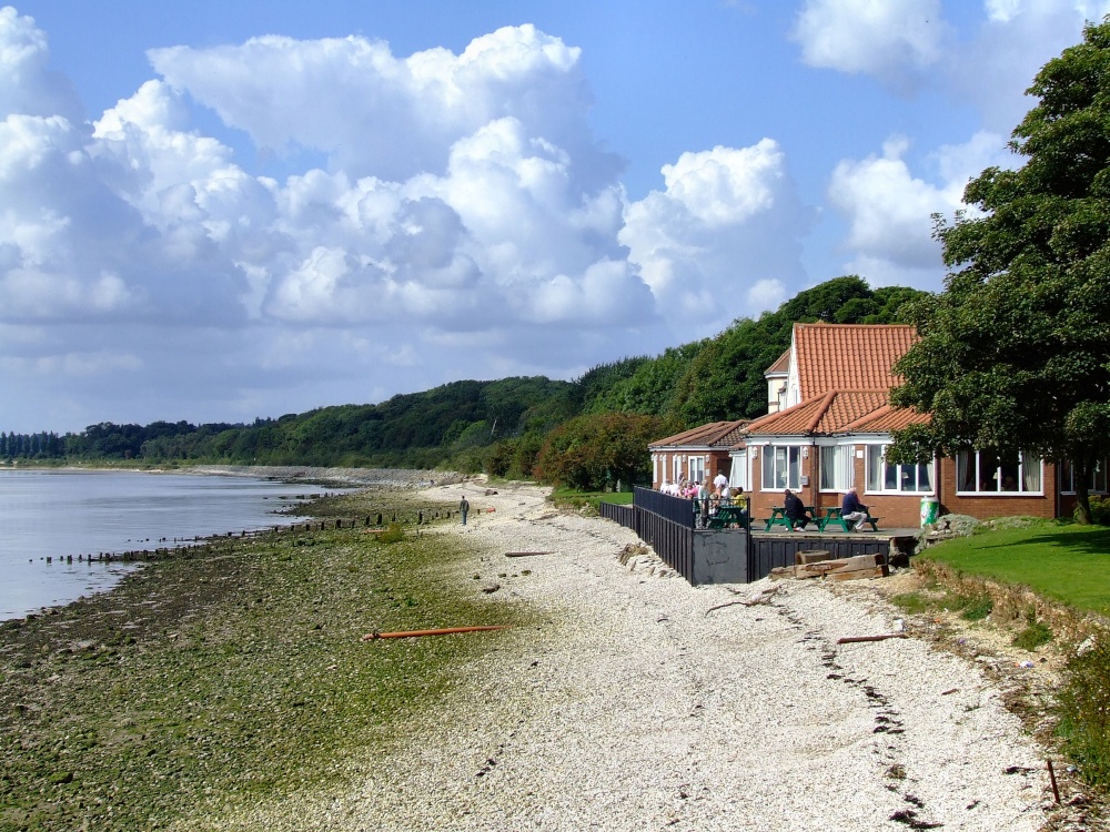 Country park inn and view along the foreshore