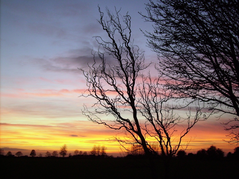 Sunset near Yapton