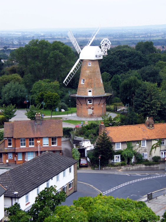 Rayleigh Conservative Club with the Windmill in the background.