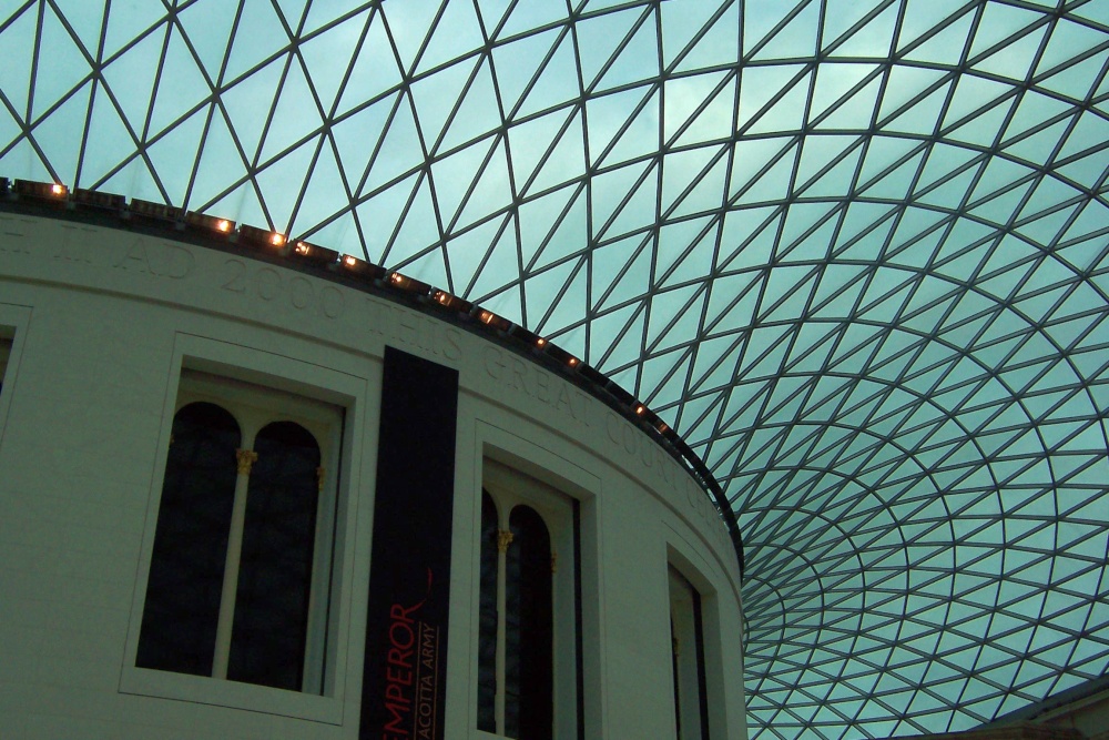 Ceiling of the Great Court of the British Museum photo by Ruth Gregory