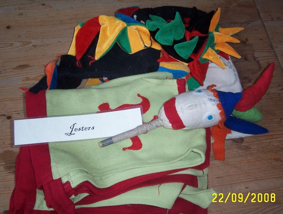 Court Jesters uniform inside the Old Hall