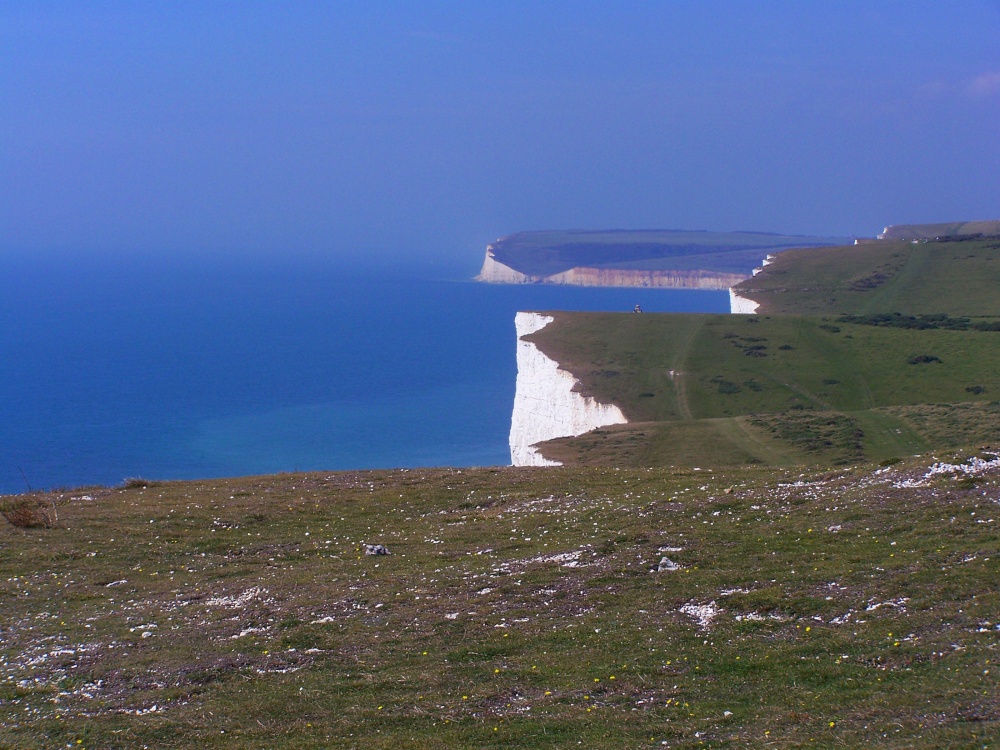 Photograph of Looking towards Seaford from the South Downs