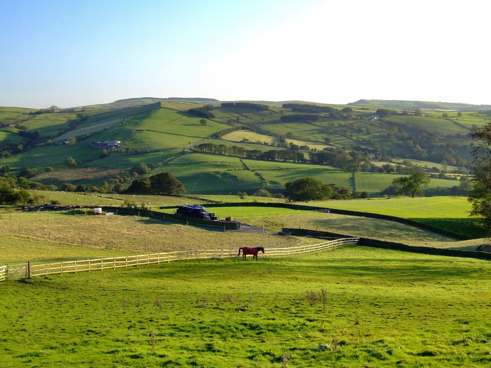 Photograph of The view from the road leaving Pott Shrigley