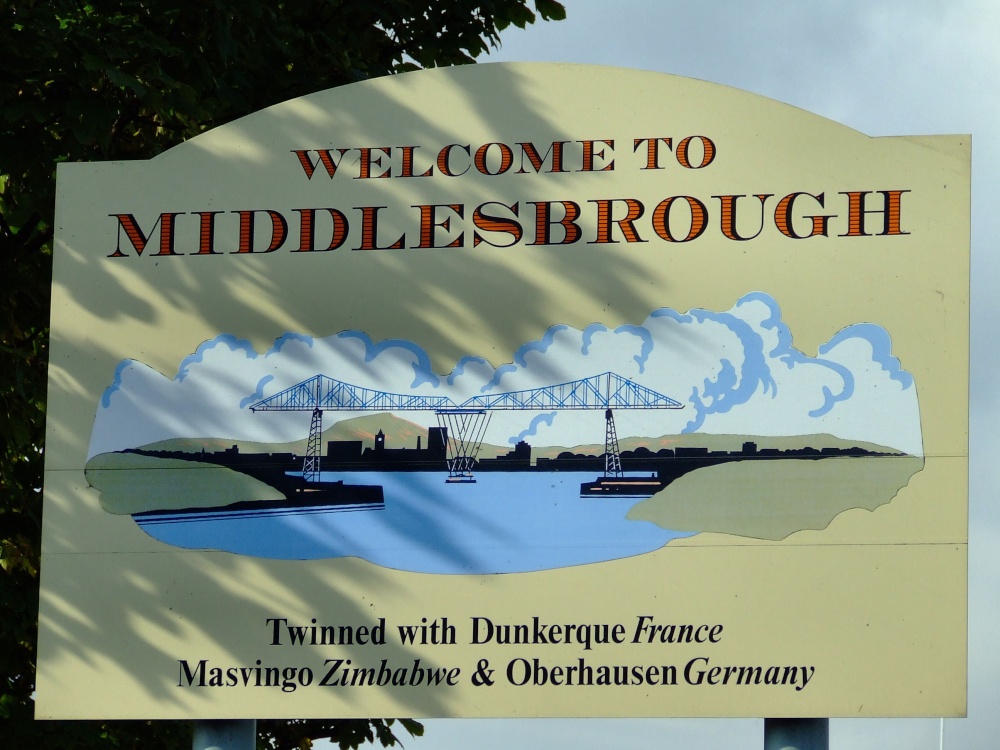 'Welcome to Middlesborough'.