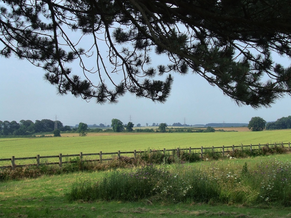 The view to the west across the fields at Skidby