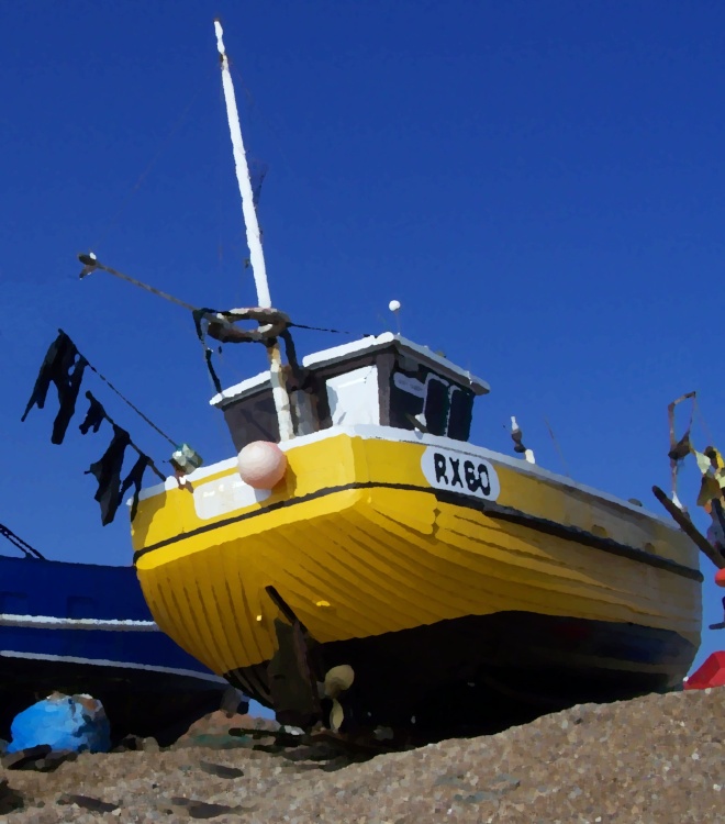 Fishing boats on the shore