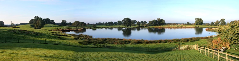 The lake at Sandhole Farm near Congleton