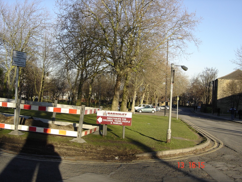 Looking down Churchfield Barnsley.