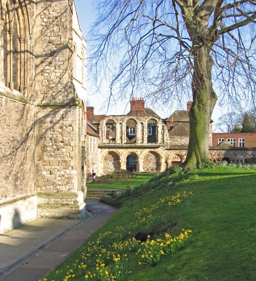 The old cloisters at Rochester Cathedral