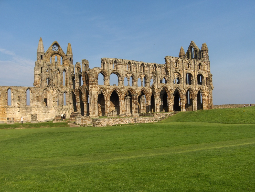 Whitby Abbey on a sunny Saturday