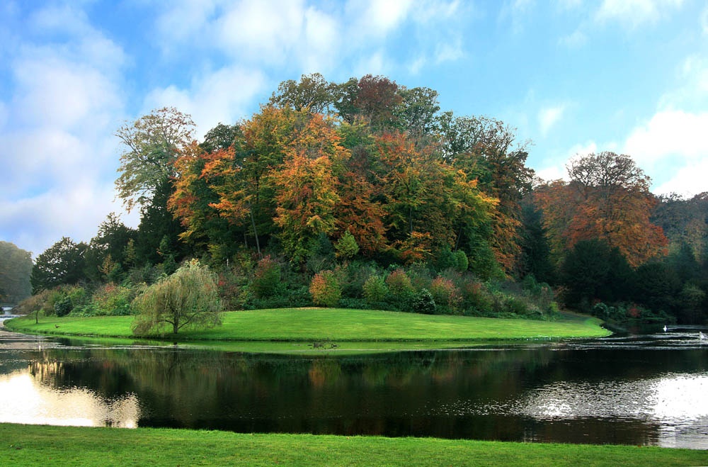 Photograph of Autumn in Studley Royal Water Garden
