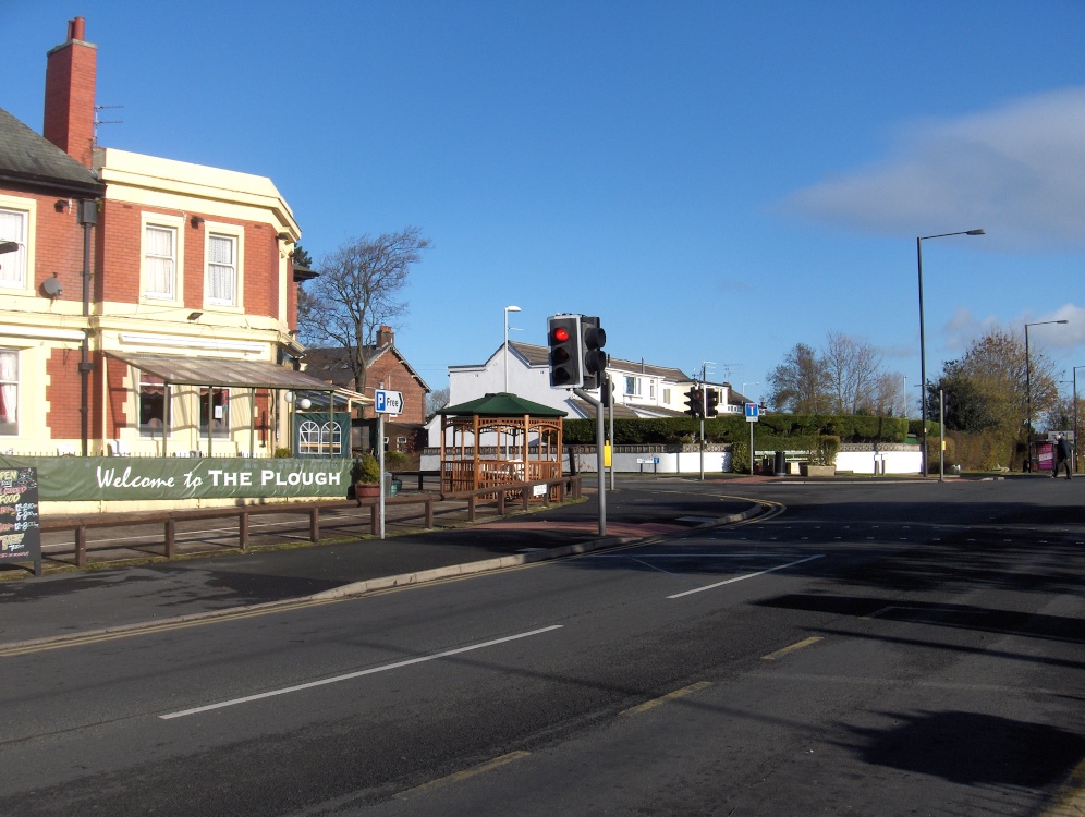 Freckleton - the crossroads during the lunch-time rush hour!