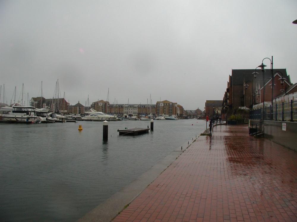 Eastbourn Marina, rain
