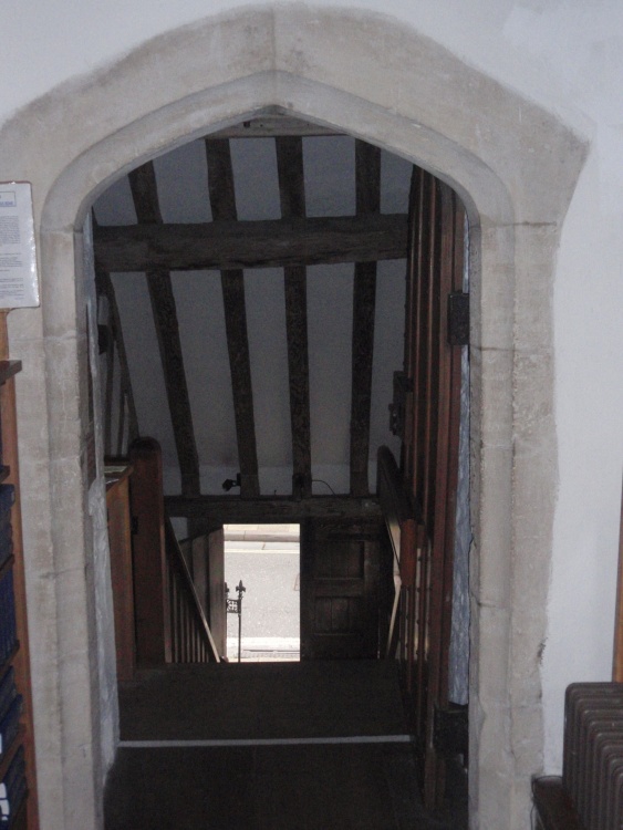 Stairway to St Swithun's upon Kingsgate Winchester