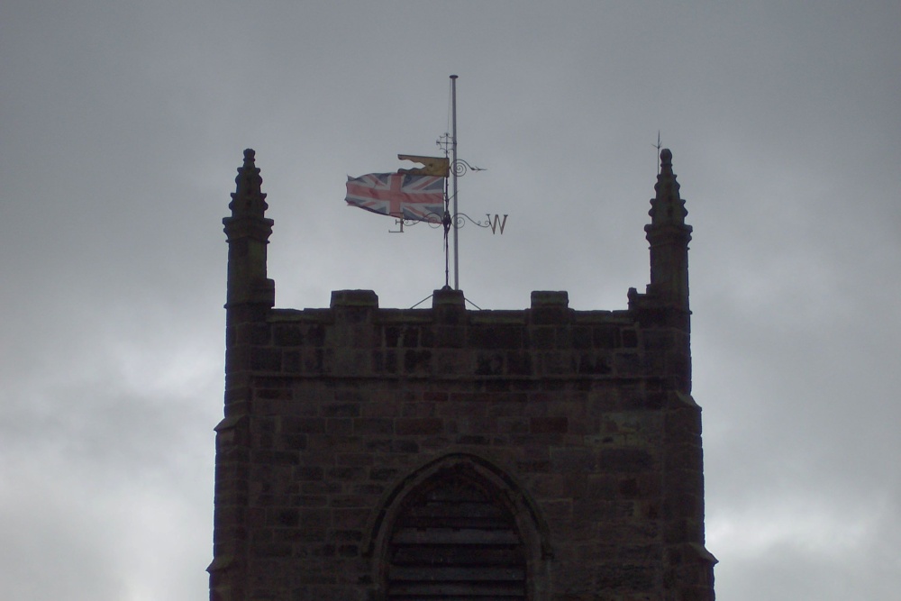 Union Jack on Nearby Tower