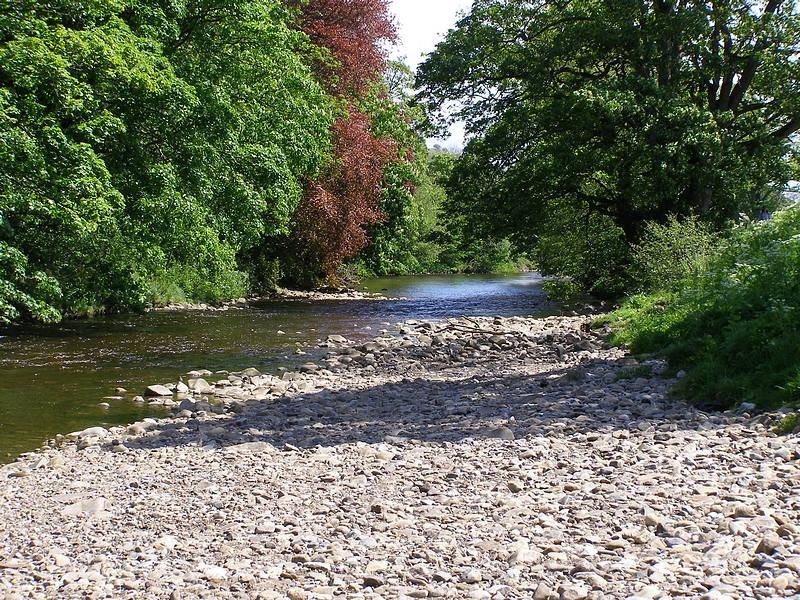 River near swing bridge Stanhope