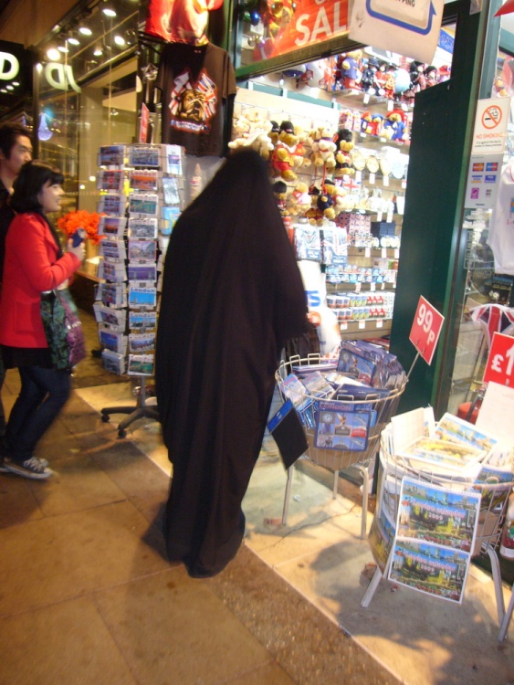 Multicultural Oxford Street on Christmas Eve
