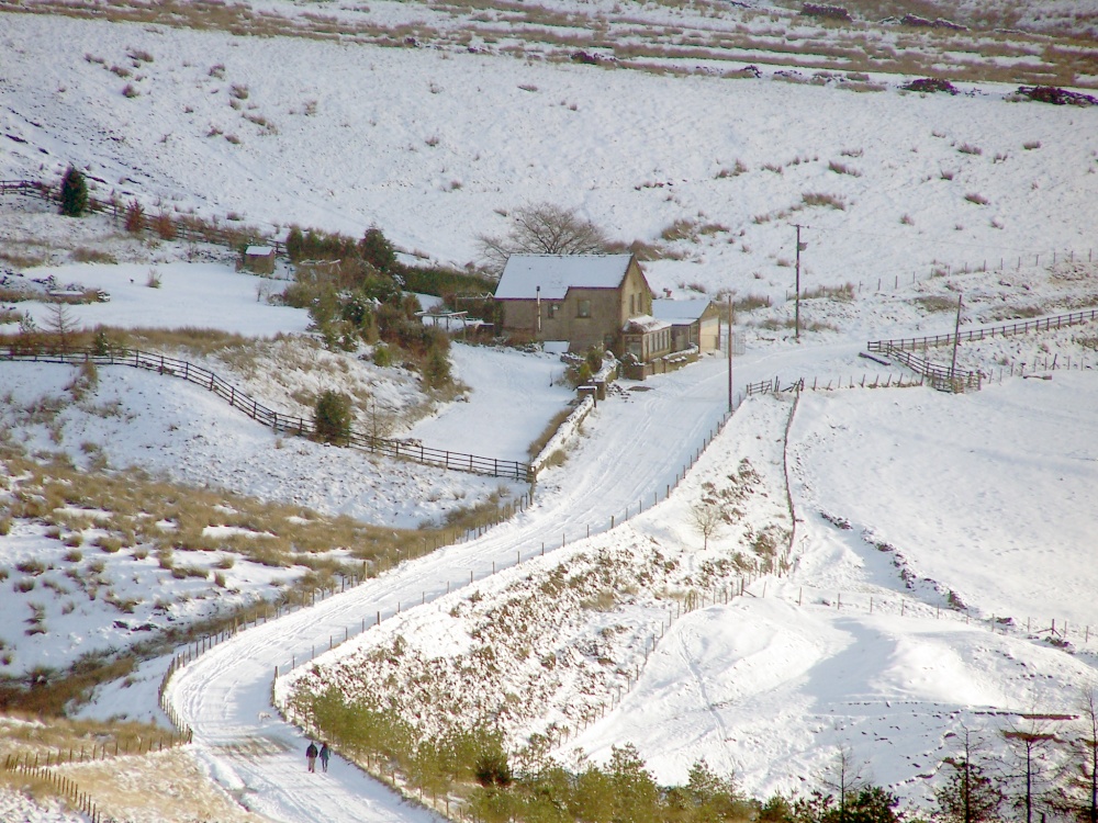 View of Rivington Pike from the top of Winter Hill