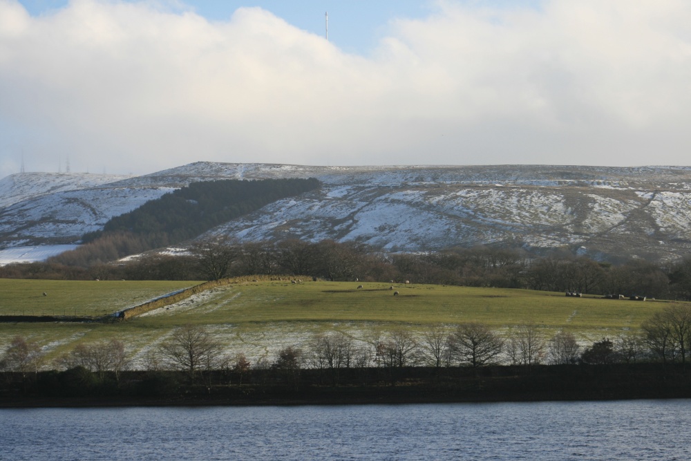 Photograph of Winter Hill From Anglezarke Dam