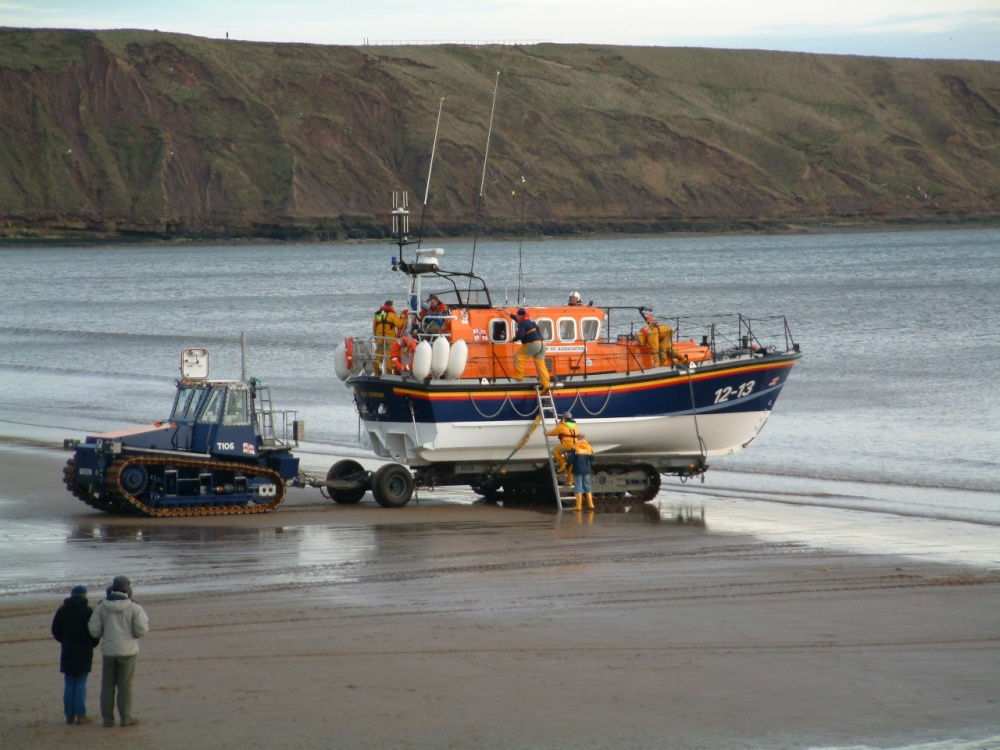 Launching  the lifeboat