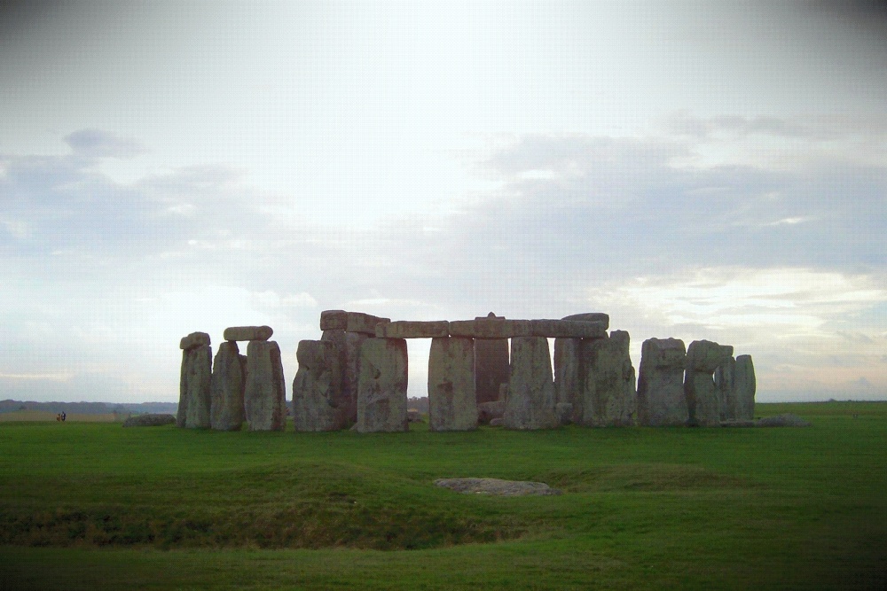 Photograph of Stonehenge, looking West