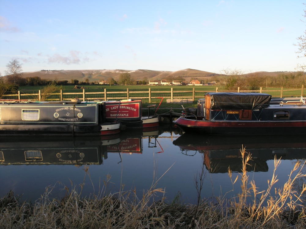 Photograph of Barges on the Canal near Honey Street
