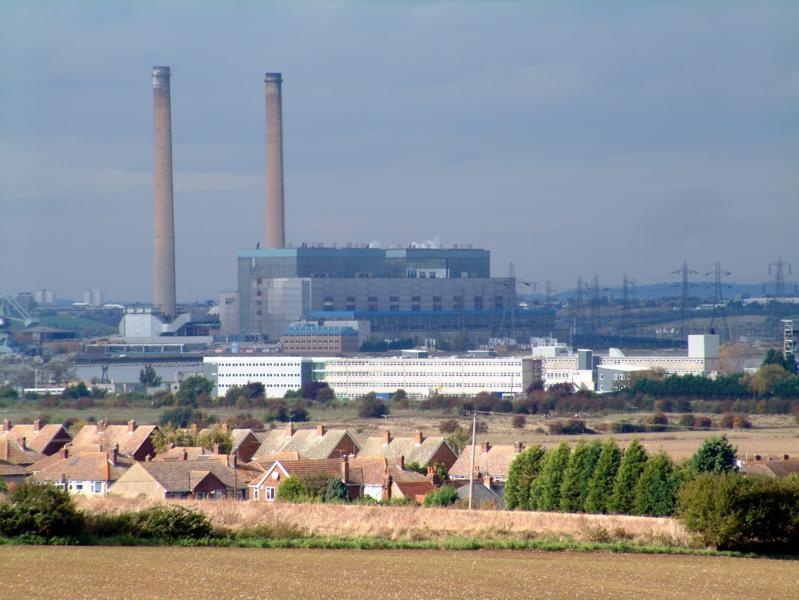 View of Tilbury power station from Chalk