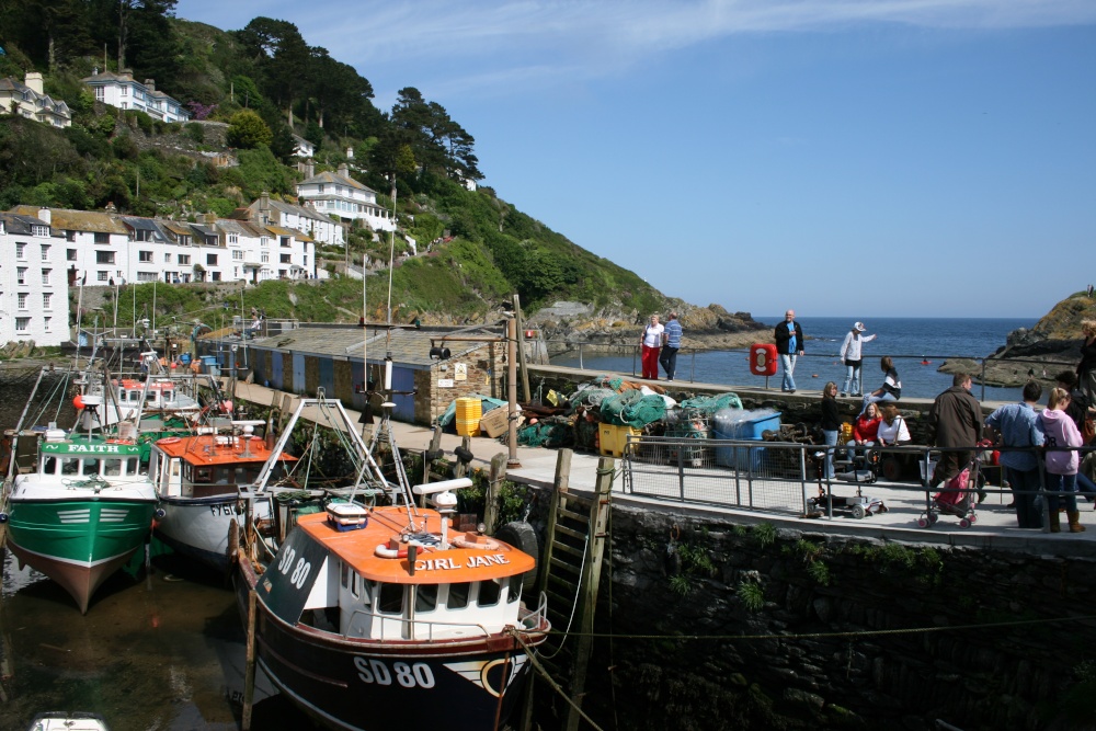 Photograph of Polperro Harbour Wall