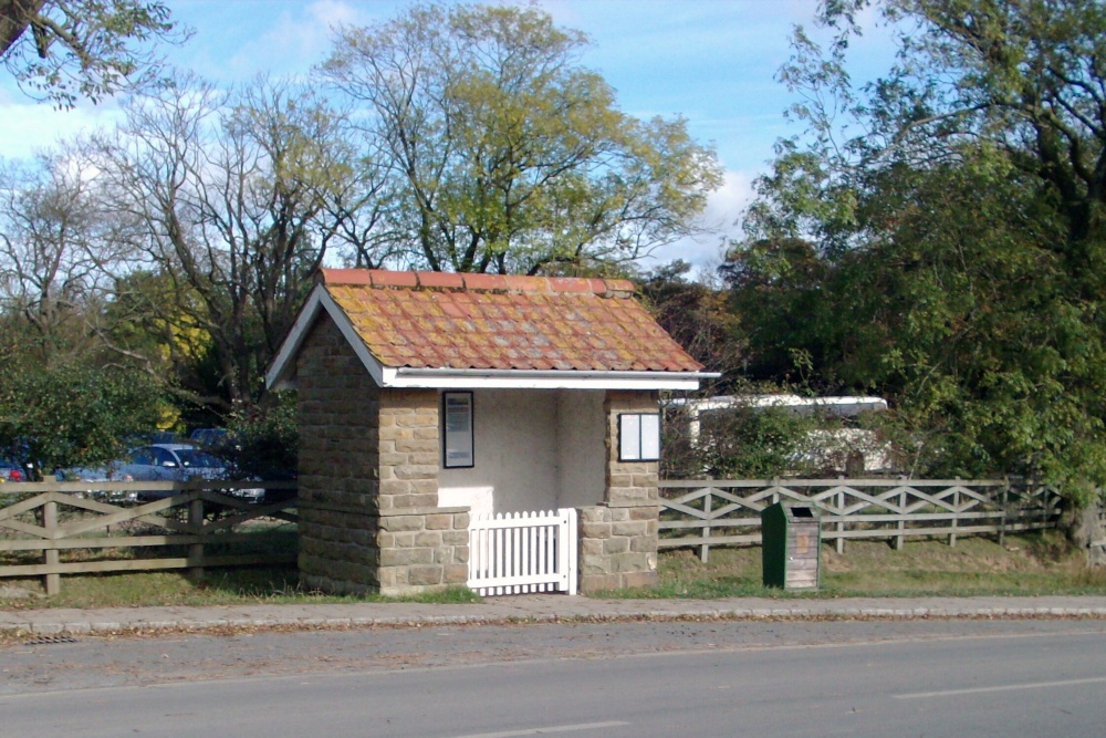A bus shelter in Goathland