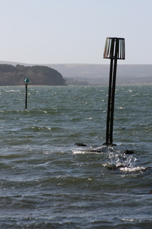 Poole harbour looking towards Brownsea Island.