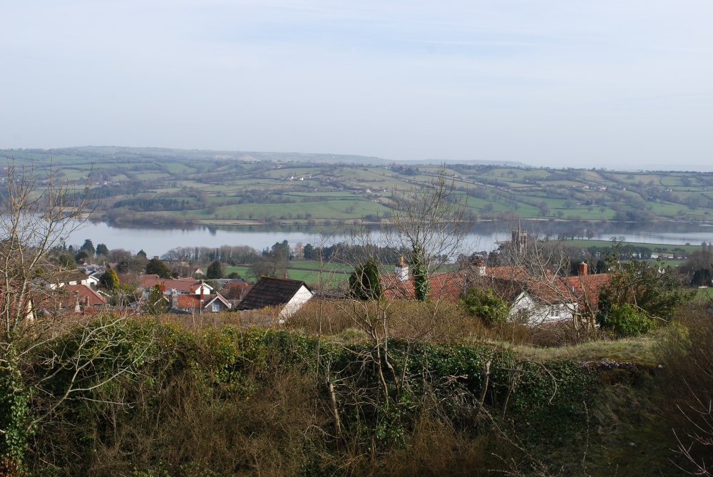 Photograph of Blagdon village and lake