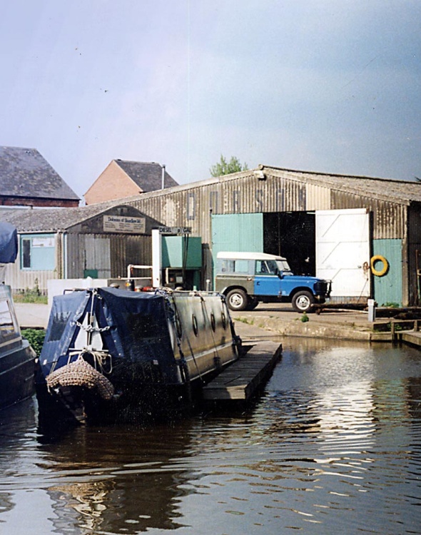 Narrowboat at Shardlow Marina, Derbyshire
