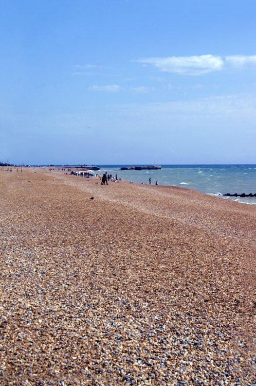 Hastings pebble beach.