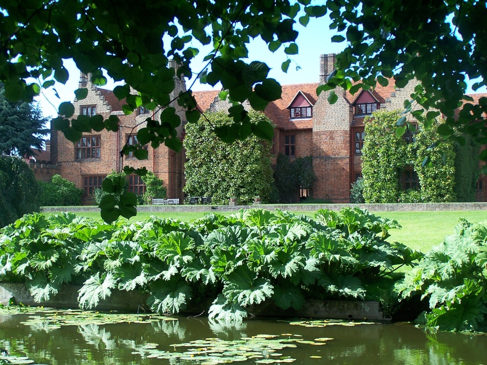 Photograph of Ingatestone Hall from across the Stew Pond