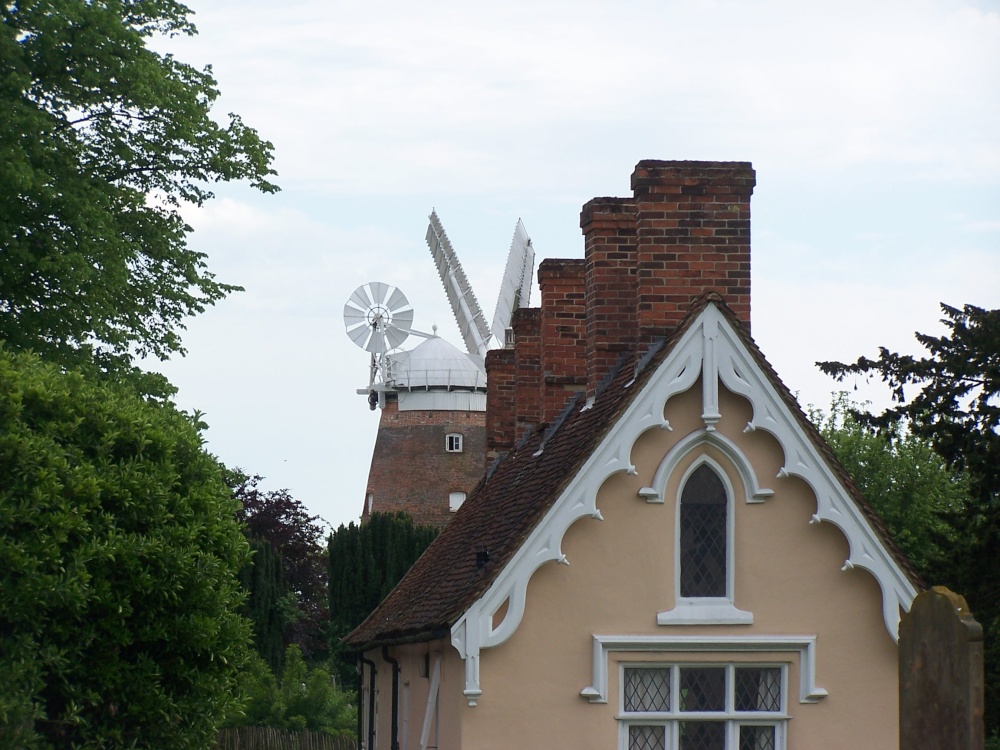 Almshouse and Windmill Thaxted