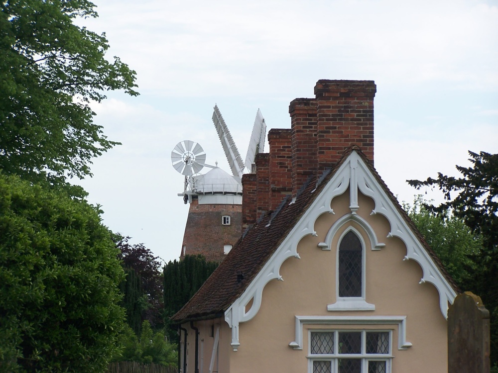 Photograph of Almshouse and Windmill Thaxted
