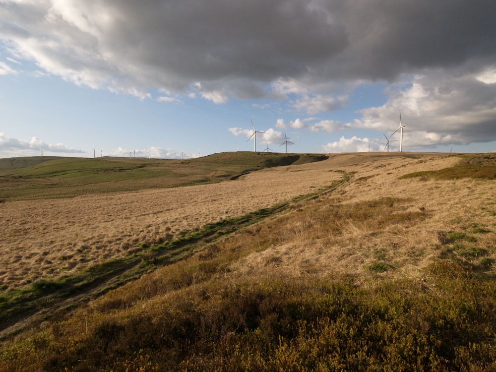 Photograph of Windfarm on Knowl Moor, Cheesden, near Rochdale