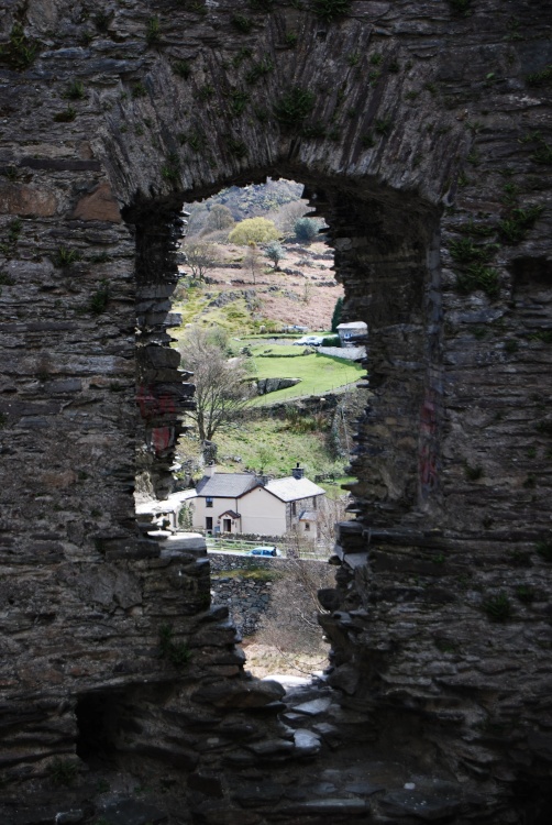 Looking through the Castle wall.