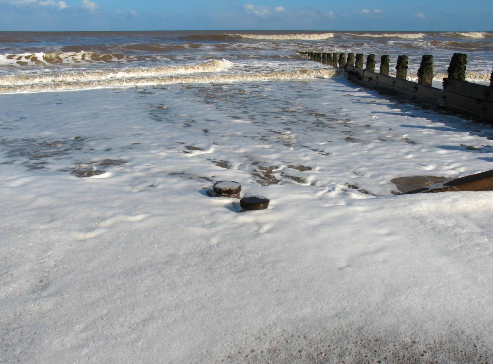Hornsea beach in March