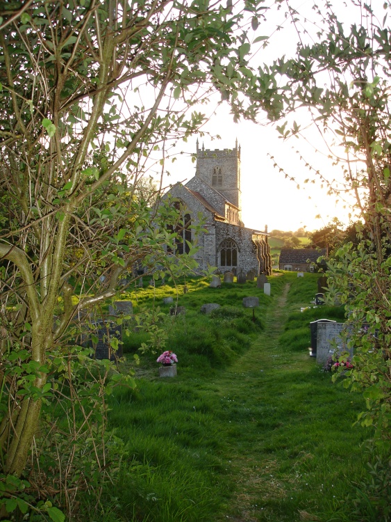 Evening Light in the Churchyard at Sporle, Norfolk