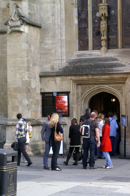 The Abbey entrance.