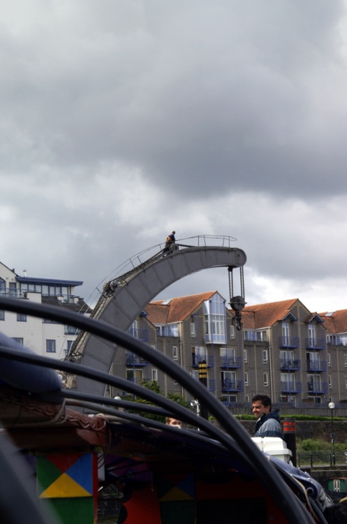 One of the old cranes by the river.