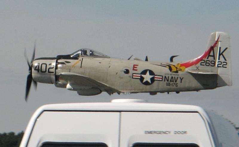 Photograph of Skyraider low pass