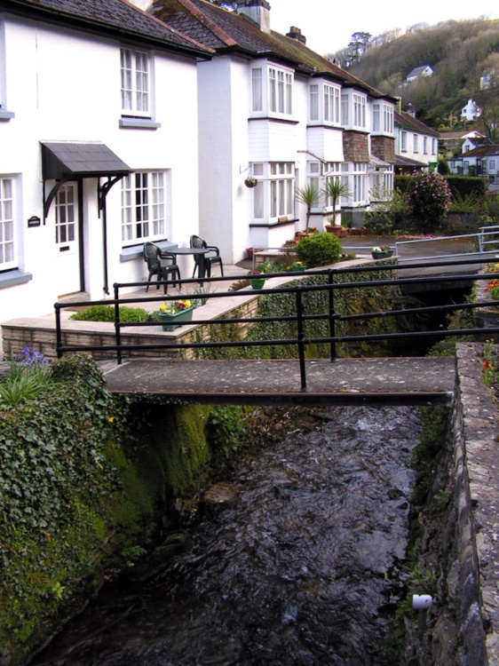 Bridges to the houses.