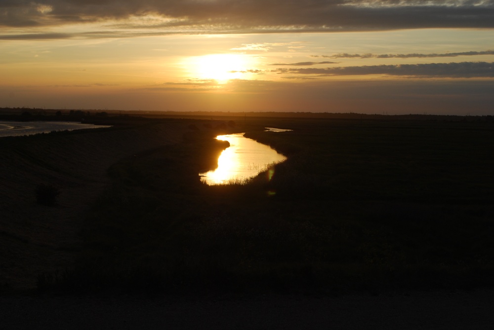 Sunset over Aldeburgh marshes