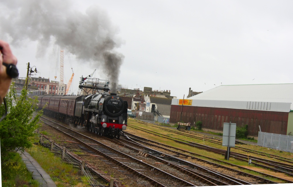 Oliver Cromwell Steam Train visiting Lowestoft