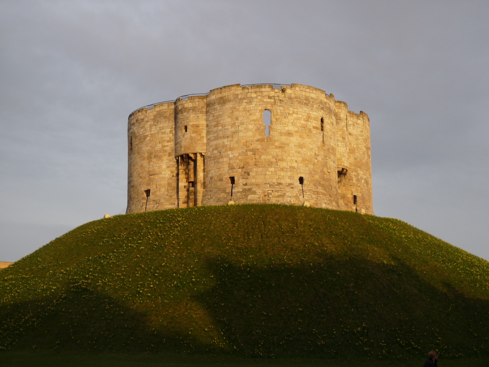 Cliffords Tower York at  dusk April 2009