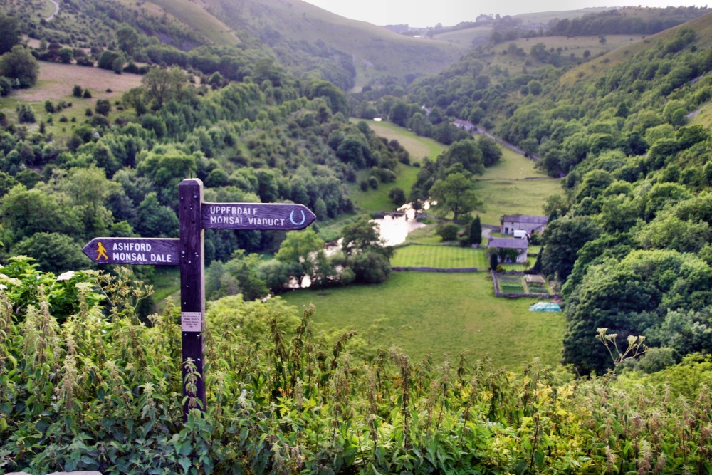 Monsal  Dale with signpost