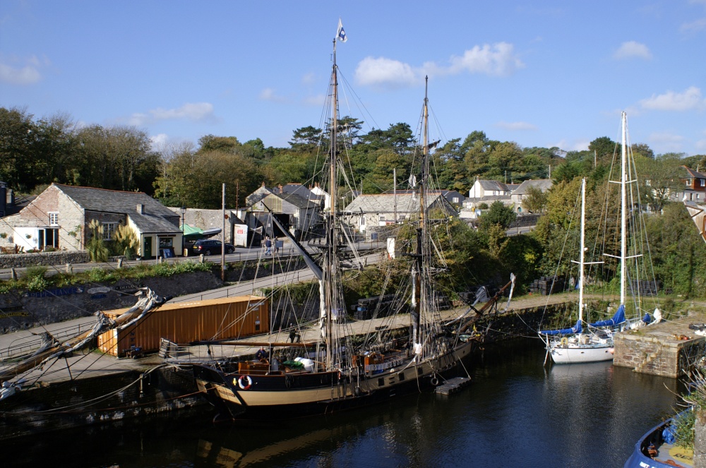 Not only sailing ships use the dock area.